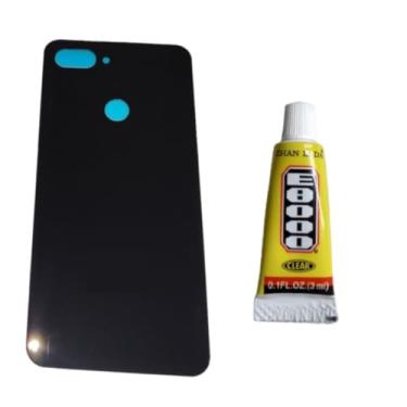 Imagem de Tampa Traseira Vidro Para Mi 8 Lite Preto + Cola 3 Ml