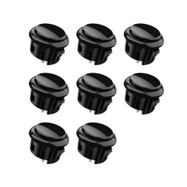 Imagem de MAYFLASH 8 pcs OBSF-30 Push Button 30mm – for MAYFLASH F300 F500 F700 Arcade Jamma Video Game & Arcade Joystick Games Console (Black)