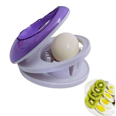 Imagem de Cortador de ovos para ovos cozidos, fácil de cortar ovos em fatias, cunha e dados, corpo de ABS resistente com fios de aço inoxidável, pés antiderrapantes, pode ser lavado na lava-louças, livre de BPA