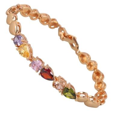 Imagem de Sunsoul Touchstone Indian Bollywood feito à mão com aparência de diamante cravejado de zircônia cúbica CZs designer de joias em tom dourado e branco para mulheres., Sem pedras preciosas