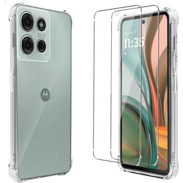 Imagem de Kit Capa Case Compatível Capinha Para Motorola Moto G15 Anti Impacto R