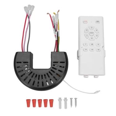 Imagem de Tecnologia Avançada Universal Ventilador De Teto Luz Temporização Velocidade Controle Remoto, 6 Ajuste De Velocidade, 1H 2H 4H Temporização para Quarto Sala, Wearproof Gota ABS