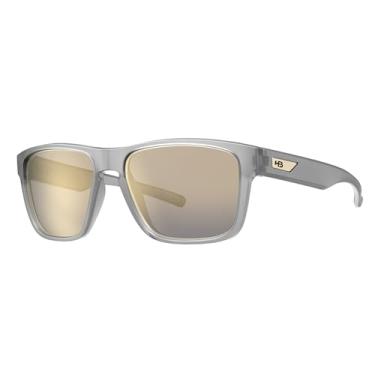 Imagem de HOT BUTTERED - Óculos de Sol HB H-BOMB - Proteção UV 100%, Óculos Escuros Masculino e Feminino, Armação e Hastes Resistentes - Cinza Quadrado, Lente Espelhada