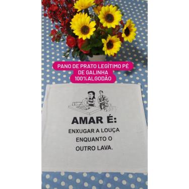 Imagem de Pano de Prato Pé de Galinha Estampado, Legitimo Pé de Galinha 41x66 cm