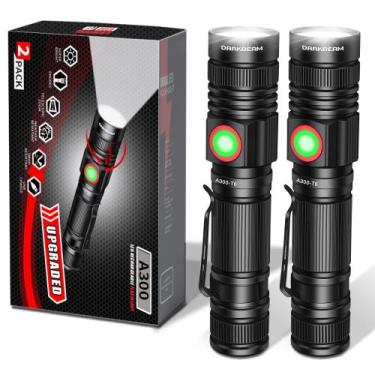 Imagem de Lanterna LED DARKBEAM recarregável USB 2000 lúmens, pacote com 2