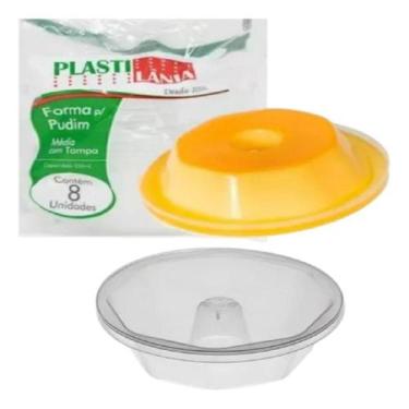 Imagem de Forma Pudim C/tampa Forneável Plastilania 250ml Leve 48un