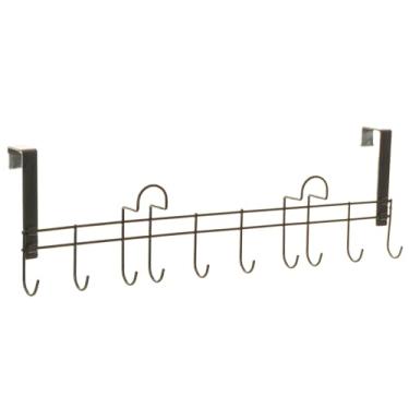 Imagem de Organizador Porta Vassouras e Rodo de Porta e Parede Metaltru, Cor Preto