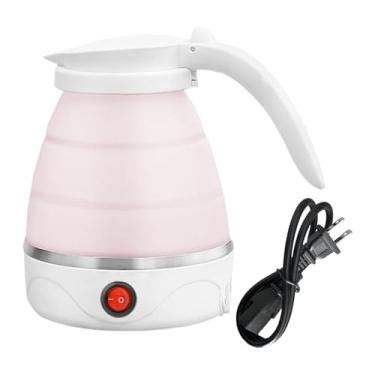 Imagem de SiaBiced Viagem dobrável chaleira elétrica caldeira de água 12l FAST FASTY FILY TEA POT PORTÁVEL, Rosa