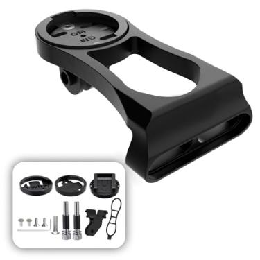Imagem de Suporte frontal para computador para bicicleta - serve para parafusos de haste de 38 mm, compatível com Garmin, Wahoo, Bryton, Cateye, GoPro, luzes de bicicleta