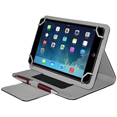 Imagem de Amzer Capa portfólio universal de 19 a 20 cm para tablet, eBook, textura de couro preto (AMZ97175)