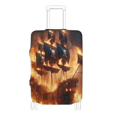 Imagem de Joisal Esqueleto Astronauta Soldado Espacial Capa de Terno Protetor de Mala Anti-arranhões Essenciais de Viagem de Avião, Navio pirata ardente, XL 29-32 in