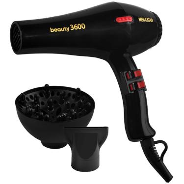 Imagem de Secador De Cabelo Megastar Beauty 3600 Sc226 3.600 Watts 220v ~ 50/60 Hz - Preto