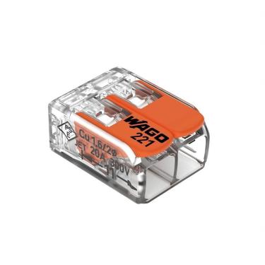 Imagem de Conector Emenda Compacto Wago 221-412 - 2 Pólos Até 4mm²