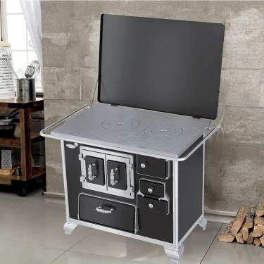 Imagem de Fogão A Lenha Gabinete N2 Ferro Fundido Esquerdo Porta Dupla Preto