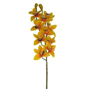 Imagem de Flor Artificial Haste De Orquídea 10 Galhos Decoração - 75cm