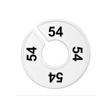 Imagem de Separador Para Araras Branco Com Impressão Numérica  Tamanho 54 - Cent