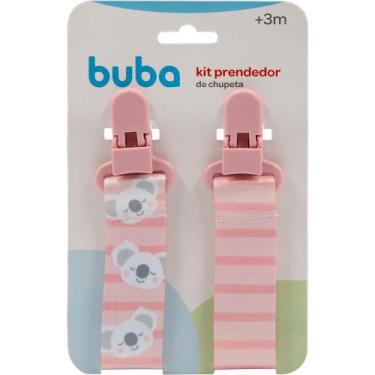 Imagem de Kit com 2 Prendedores de Chupeta Buba  Clip Trava Seguro, Fecho Jacaré