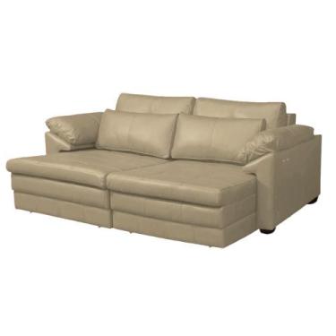 Imagem de Sofá Decorativo Sala de Estar Marselha Retrátil Elétrico 4 Lugares 250