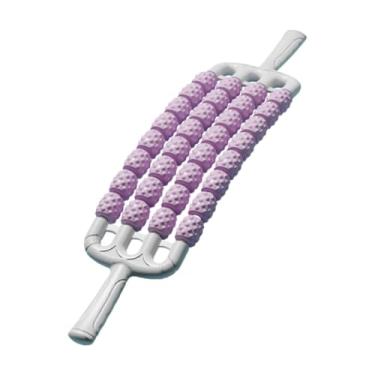 Imagem de Colaxi Bastão de massagem dobrável, rolo de relaxamento muscular corporal, ferramenta de massagem manual multifuncional para exercícios de ginástica em casa, Roxo