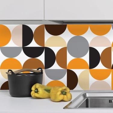 Imagem de Adesivo de Azulejo 10x10 para Cozinha - Círculos - Quartinhos
