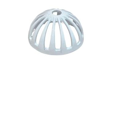 Imagem de Ralo Anti Entupimento de Calhas para Condutor Tubo de 100mm 4 polegadas em Alumínio Branco