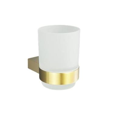 Imagem de Suporte para toalhas em aço inoxidável escovado dourado, suporte para escovas, suporte para papel, copos de vidro, suporte para pratos, roupão, gancho para roupas (porta-copos)