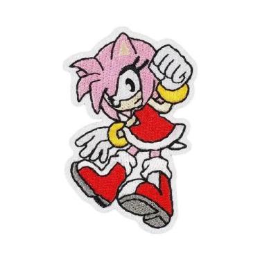 Imagem de Sonic the Hedgehog Bordado Patches 16 Estilos Anime Figura Decoração E