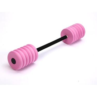 Imagem de Soulchen Halteres longos para exercícios aquáticos de espuma, pesos aquáticos, halteres de piscina aquática com espuma EVA de alta densidade para natação e exercícios aeróbicos aquáticos (rosa, 84 cm)