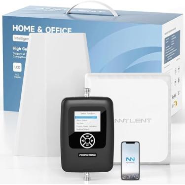 Imagem de Amplificador de celular para todas as operadoras | Ajuda a instalar aplicativos e telas inteligentes | Até 5.500 pés quadrados | Aumenta o sinal 5G 4G LTE na banda 2, 4, 5, 12, 13 e 17 para Verizon