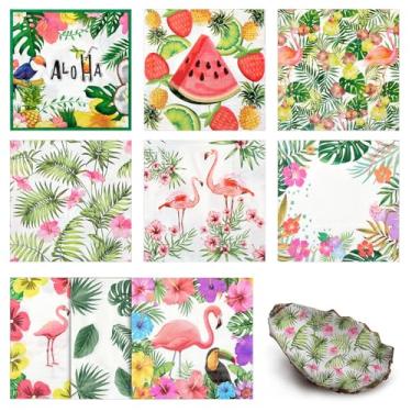 Imagem de Crtiin Pacote com 36 guardanapos de decoupage com 9 estilos, guardanapos decorativos florais sortidos, papel de coquetel chinoiserie para festa de aniversário de artesanato, cada um desdobrado 33