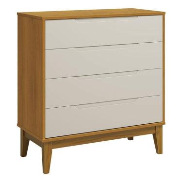 Imagem de Cômoda Gaveteiro Classic Elfe Areia Acetinado Savana Amadeirado - Reller