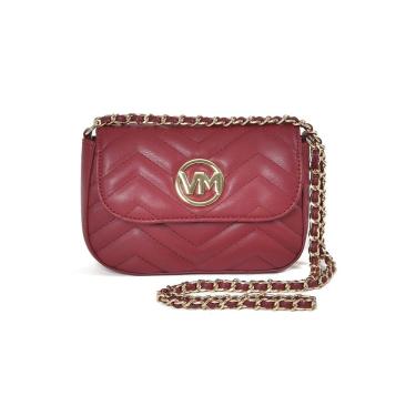 Imagem de Bolsa Via Marte Tiracolo Crossbody Estruturada Matelassê Alça Corrente Fixa B2-604