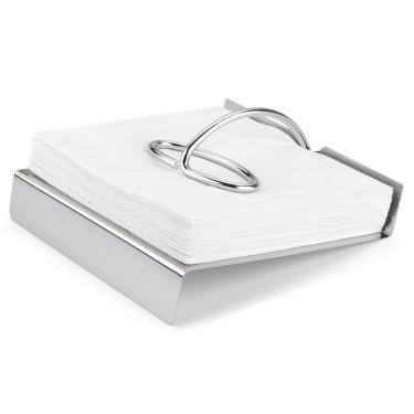 Imagem de Porta Guardanapos De Mesa Gloss em Aço Inox 18cm Elegante