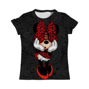 Imagem de Camiseta Infantil Rosa Minnie Mouse - Manga Curta, Gola Redonda - Idea