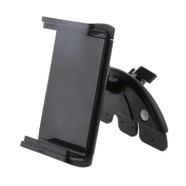 Imagem de Sound Way Suporte de carro para smartphone tablet slot para CD - Suporte universal ajustável para tablet instalação rápida, rotação de 360°, compatível com dispositivos de 14 a 19 cm