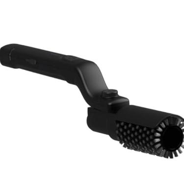 Imagem de Limpador de churrasco automático recarregável – escova elétrica para churrasqueira com cabeças de aço inoxidável e abrasivas, raspador motorizado para churrasqueira externa (preto)