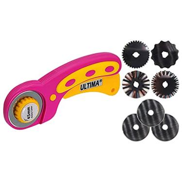 Imagem de Kit de cortador rotativo Ultima 45 mm – cortador rotativo ergonômico com 8 lâminas lisas e com corte padrão