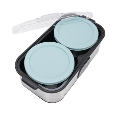 Imagem de AUNMAS 2L Incubadora de Iogurte Digital Com 2 Frascos de Vidro, Controle Automático de Controle de Temperatura 0-48 Horas Máquina de Fabricante de Iogurte Elétrico (Plugue da UE 220V)