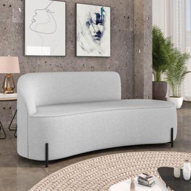 Imagem de Sofá 3 Lugares Orgânico 180cm Pé Ferro Preto Morgan Linho D03 - D'Ross