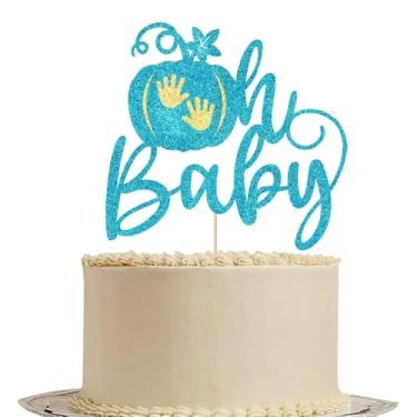 Imagem de Topo de bolo feliz dia de ação de graças, chá de bebê de abóbora/colheita de outono/bordo/decoração de festa tema de ação de graças suprimentos (Oh baby-4)