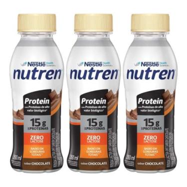 Imagem de Kit Nutren Protein Sabor Chocolate Com 3 Unidades De 260ml Cada - NEST
