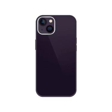 Imagem de Capinha Compativel com iPhone 14 Verso Vidro Reflexivo Bordas de Silicone Luxuosa Premium Com Proteção de Camera