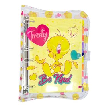 Imagem de DAC - Fichário Colegial PVC Cristal com 192 folhas Fechamento em Botão - Looney Tunes
