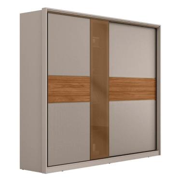 Imagem de Guarda Roupa Casal Authentic 2 Portas Deslizantes com Vidro Reflecta - Demartêz