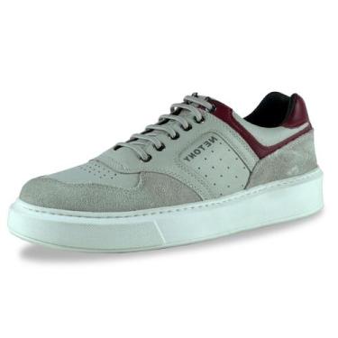 Imagem de Sapatenis Masculino Couro Camurça Calce Fácil Ajuste Elastico Solado B