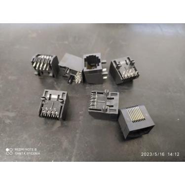 Imagem de 10x Conector Rj45 Femea 8 Vias 90 8p8t 9631-8814-lf