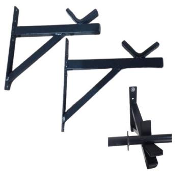 Imagem de Suporte Barra Agachamento Academia Parede-kit De Instalação - Art Fort