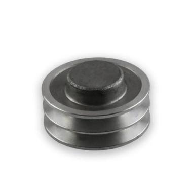 Imagem de Polia de Alumínio 90mm 2 Canais Perfil A Sem Furo - Mademil