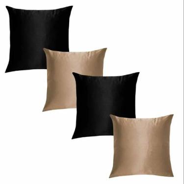 Imagem de Kit Capa de Almofada Solaris  04 Peças Tecido Grosso 45cm x 45cm - Pau