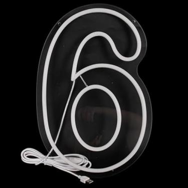 Imagem de Número para Festa de Aniversário, Letreiro Neon LED Acrílico – Luz de Parede USB/Bateria 38 cm Cor Branco Quente – Decoração de Aniversário, Casamento, Festa, Negócios e Salão de Beleza (6)